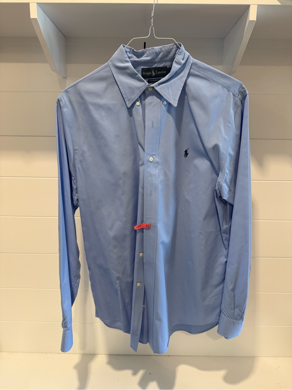 Ralph Lauren Men's Pale Blue Button-Down Dress Shirt